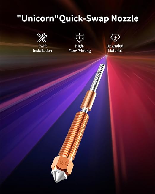 Creality Official K1C/K1 SE Nozzle, 0.4mm 2 PCS Quick-Swap 3D Printer K2 SE Nozzle, Copper Alloy and Hardened Steel with Titanium Alloy Heat Break for K1C, K1 SE, K2SE, Ender 3 V3 Plus, Ender 3 V3