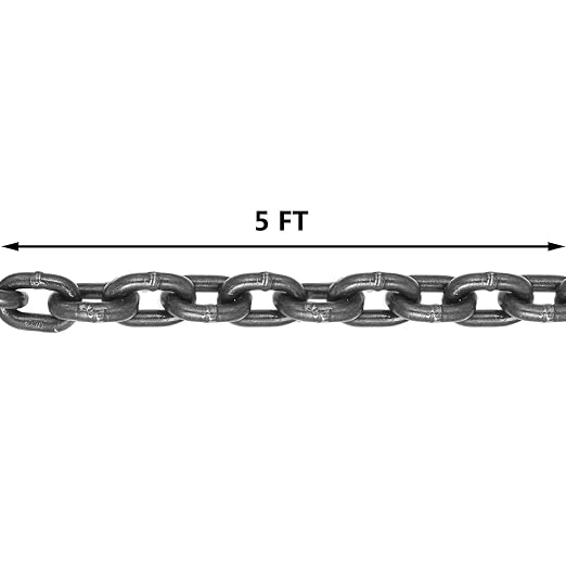 VEVOR Chain Sling 5/16 Inch X 5 Ft Chain Sling for Engine Hoist G80 Alloy Steel Lifting Sling Chains 3 Ton with 4 Leg Grab Hooks