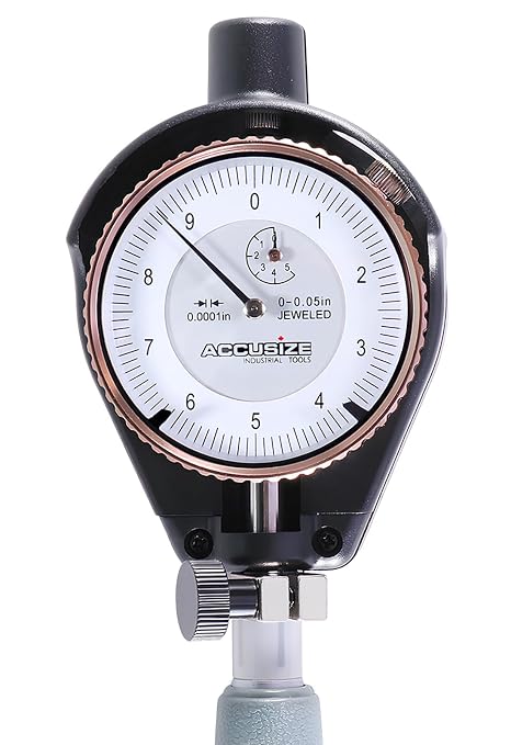 Accusize Industrial Tools Dial Bore Gauge Set, 1.4-6 inch Measuring Range, 0.0005'' Graduation Interval, Ee20-1406 | 0-0.25" Dial Range, AGD Group 2, Carbide-Tipped Contacts, 15 Anvils, 4 Spacers, Fitted Case, EE20-1406