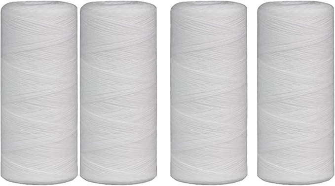 CFS – Large Capacity Sediment Water Filter Cartridge Compatible with Campbell HDSC5 Models – Removes Bad Taste – Whole House Replacement Filter Cartridge – 5 Micron – 9 3/4" Cartridge (4 Pack)