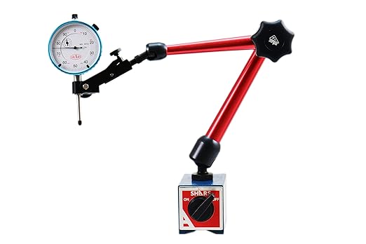 Shars Heavy Duty 220 Lbs Universal Magnetic Base Speed Set Fine Adjustment with 1" Dial Indicator 202-7959(202-7933+303-3111S) P]