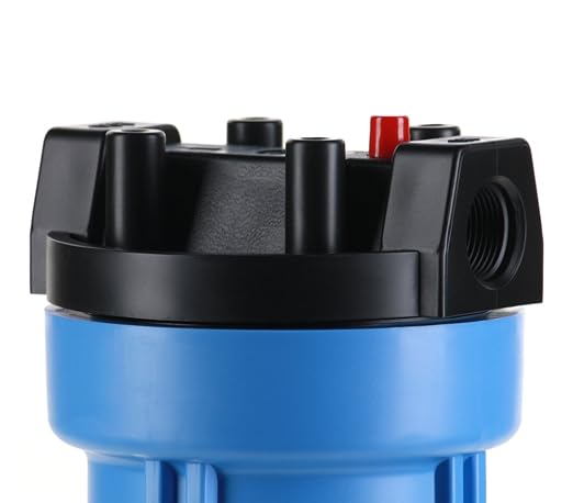Hydronix HF5-20BLBK34PR Water Filter Housing 20" RO, Whole House, Hydroponics - 3/4" Ports, Blue Body w/PR