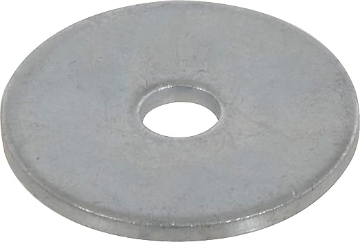 Hillman 100 Pcs Zinc Fender Washers (3/8" x 2") | Large OD Flat Washers for Bolts, Nuts & Screws | Zinc-Plated Steel Hardware for Sheet Metal, Wood & Fastening Projects