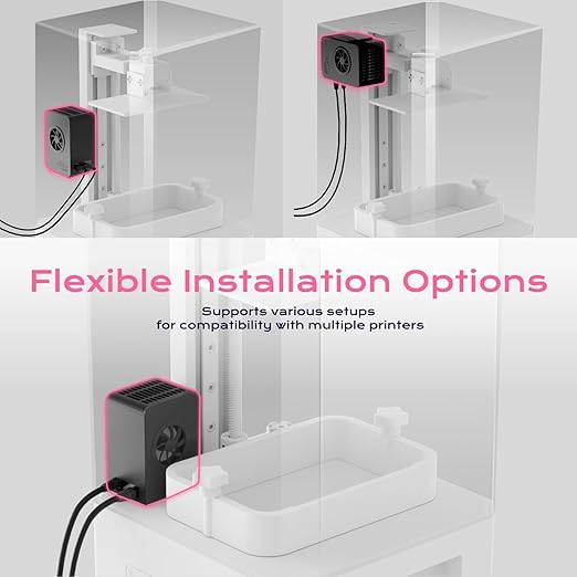 Chitu Systems Upgraded 3D Printer Mini Heater-LCD Resin & FDM 3D Printer Chamber Heater, Easy Installation, High-Performance Fan, Overheat Protection, Compatible with Bambu Lab P1P/P1S/X1
