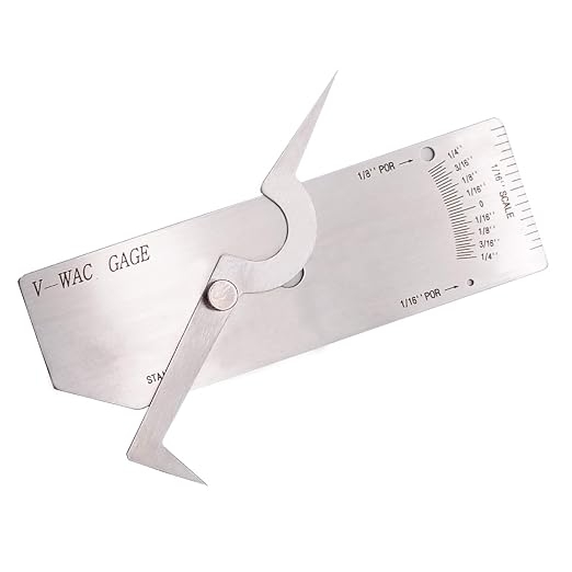 Weld Gauge Set 0-1/4'' Porosity Undercuts Checking Gauge with 0-3/4'' Convexity Concavity Welding Gauge Stainless Steel Imperial Measurement for Welding Inspection