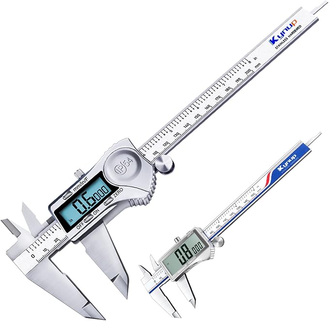 Kynup 6 Inch Caliper with Large Screen, 8 Inch Digital Caliper IP54 Measuring Tool Stainless Steel Measuring Tools