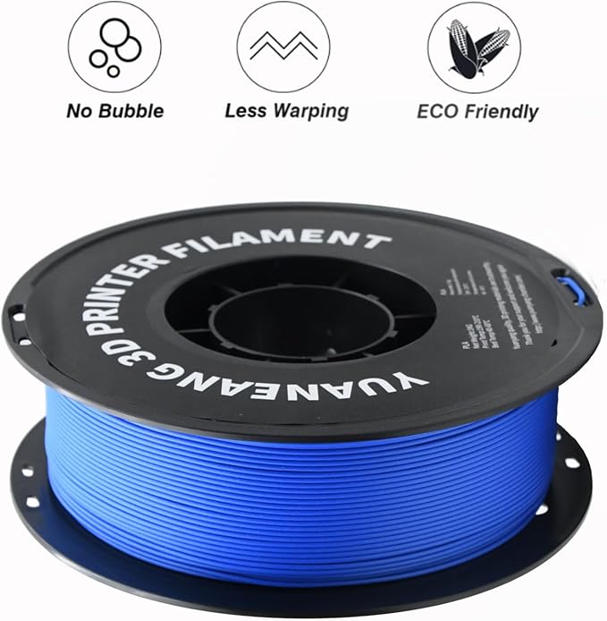 Matte Sapphire Blue PLA 3D Printer Filament 1.75mm, 1kg Spool, Deep Matte Blue Finish, ±0.03mm Precision, Low-Warp & Easy Printing, Ideal for Models, Crafts, Prototypes