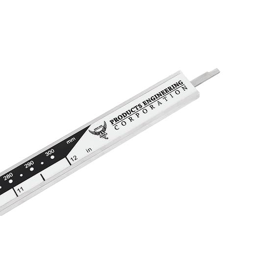 PEC Tools Bluetooth Digital Caliper, 12 Inch/300mm Industrial-Grade Stainless Steel Caliper, IP67 Waterproof & Oil-Resistant, Auto Power-Off, Inch/MM/Fraction Modes, Wireless Data Transfer