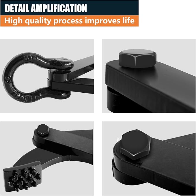 Pallet Puller Clamp 2200lbs 1 Ton Small Tree Puller Tool, Stump Puller, Pallet Grabber Black, Compatible with Chain/Strap with Hooks for Lifting/Pulling