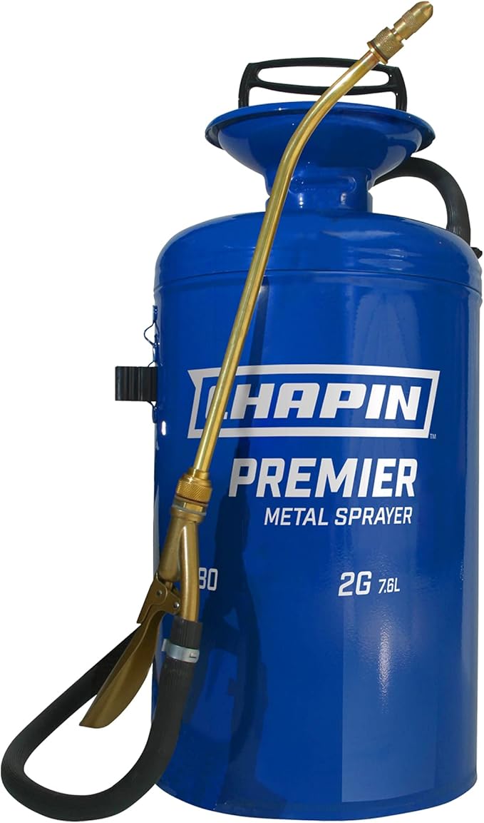 Chapin International 1280 Premier Pro 2-Gallon Tri-Poxy Steel Sprayer for Fertilizer, Herbicides and Pesticides, Multi