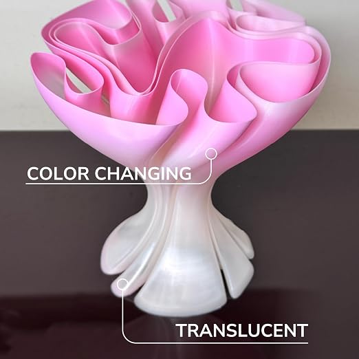 Polymaker Panchroma PLA Filament 1kg, Gradient 3D Printing Filament 1.75mm | Crystal Rose Quartz, Neatly Wound PLA for Easy Print & Smooth Feeding. Compatible with Bambu Lab & Most 3D Printers