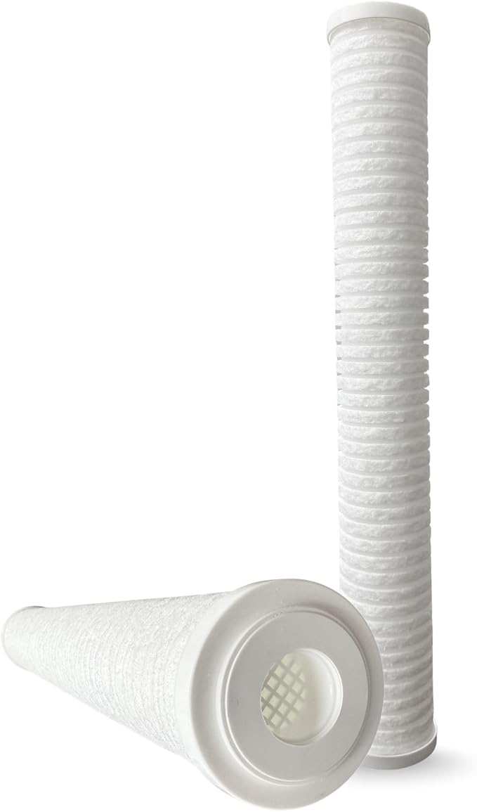 IPW Industries Inc. - 5-Micron Grooved Polypropylene Sediment Replacement Filter & Scale and Corrosion Inhibitor - Compatible with Tankless Water Heaters & Whole-House Water Filtration - 4 Pack