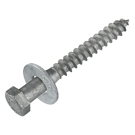 3/8 x 3-1/2 (50 Pack) Lag Screw Kit, 50 Screws and 50 washers, Hot Dip Galvanized, Meets ASME B18.2.1 Industrial/Commercial Grade by Makers Bolt