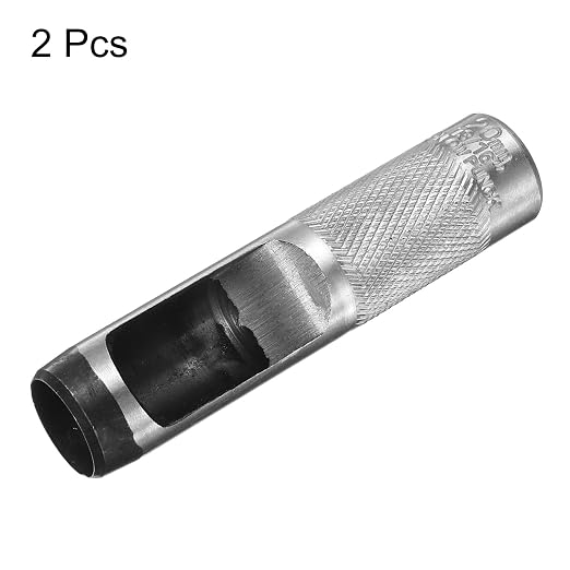 HARFINGTON 2pcs Leather Round Hole Punch, 20mm Hollow Hole Puncher Cutter Carbon Steel Circle Hole Punching Cutting Tool for Belt/DIY Leather Craft