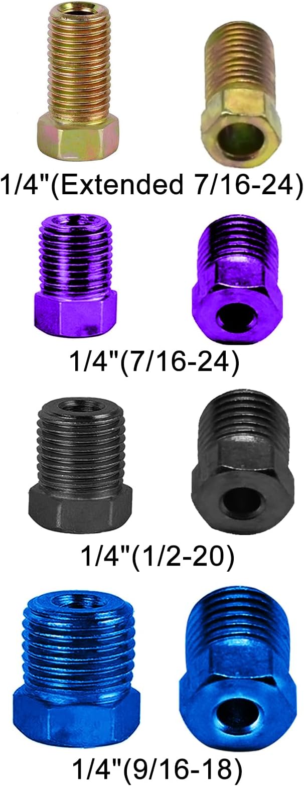 MuHize 1/4 Inch Copper Nickel Brake Line Kit (25 Feet) - Corrosion Resistant Hydraulic Brake Tubing for Ford/Toyota Tacoma - 16 Braking Fittings Coil Set