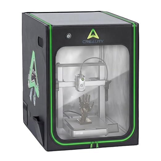Creality 3D Printer Enclosure with Ventilation & LED Light 27.56"×29.53"×35.43" 3D Printer Cover Fireproof Constant Temperature Enclosure for CR-10 Smart Pro/CR-10 Pro/Ender 3 S1 Plus/Ender 5 Plus