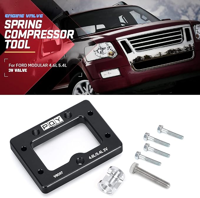 Engine Valve Spring Compressor Tool Compatible with Ford Mustang GT 4.6L 5.4L 3V Explorer Trac Magnetic Screw Retainer Black