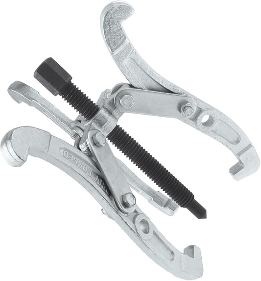 ChgImposs 8 Inch 3-Jaw Gear Puller, 2 Jaw 3 Jaw Puller for Pulley Gears Bearings and Flywheels, Heavy Duty Pulley Puller with Reversible Jaws, High Carbon Steel Removal Tool Bearing Puller Tool