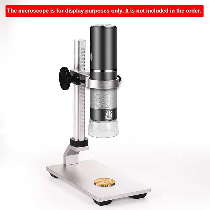Jiusion Aluminium Alloy Universal Adjustable Professional Base Stand Holder Desktop Support Bracket for Max 1.4" in Diameter USB Digital Microscope Endoscope Magnifier Loupe Camera