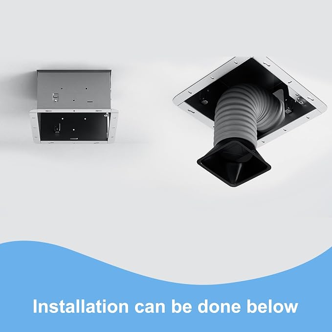 Tech Drive Bathroom Fan with Light And Night light,110CFM,4 Inch Duct | Super Quiet,1000lm Dimmable 5CCT LED Light,HVI and Energy Star Ventilation Fan ,White