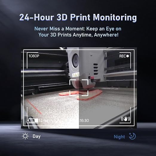 FLASHFORGE Adventurer 5M/5M Pro/AD5X 3D Printer Camera Kit | Real-Time Monitoring, Remote Surveillance via Flash Maker App, Prevent Printing Failures, Save Filament