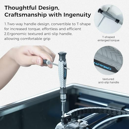 Creality 74 Pcs 3D Printer Tools Kit with Storage Bag, 3D Printer Accessories Tool Wrap Kit, Assembly/Removal/Finishing/Deburring/Filament Cutting/Nozzle Cleaning Tool for All FDM Printers
