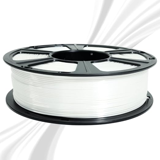 GIANTARM 3D Printer Filament, Silk White Pla Filament, 1Kg(2.2lbs) Spool, 1.75mm Dimension Accuracy +/- 0.03mm, 3D Printing Filament