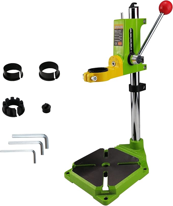 Floor Drill Press Stand for Hand Drill, 90 Degree Rotating Adjustable Universal Bench Clamp Drill Holder Drill Press Adapter Workbench Repair Tool for Benchtop Repair