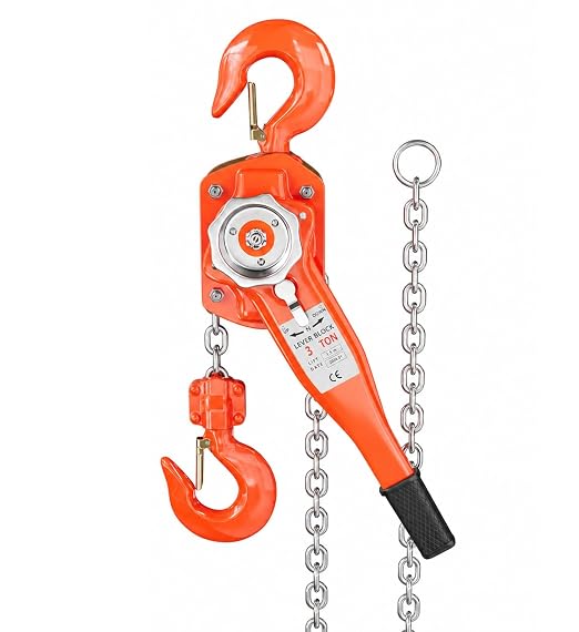 3 Ton (6600 LBS) Manual Lever Chain Hoist, 20 ft Heavy Duty G80 Galvanized Steel Come Along with Double-Pawl Brake & 360° Rotating Hooks for Garage Warehouse Construction Factory