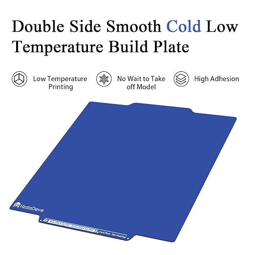 HzdaDeve Cool Plate for Creator 5 Cold Build Plate Double Sided Smooth Board Low Temperature PEI Sheet Heated Bed Spring Steel Platform for Flashforge Creator 5 Pro (No Heating/No Glue)