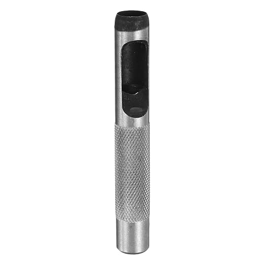 HARFINGTON Leather Round Hole Punch, 10mm Hollow Hole Puncher Cutter Carbon Steel Circle Hole Punching Cutting Tool for Belt/DIY Leather Craft