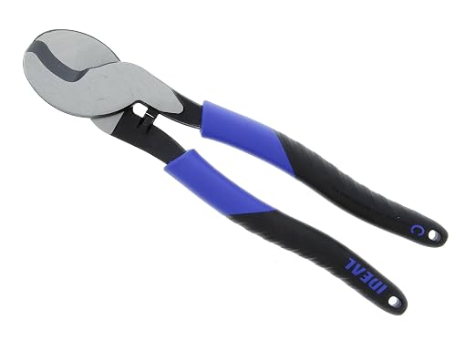 IDEAL Electrical 35-3052 Cable Cutter - 9.5 in., By-Pass Cutter Blades Wire Cutting Tool for 2/0 Copper, 4/0 Aluminum