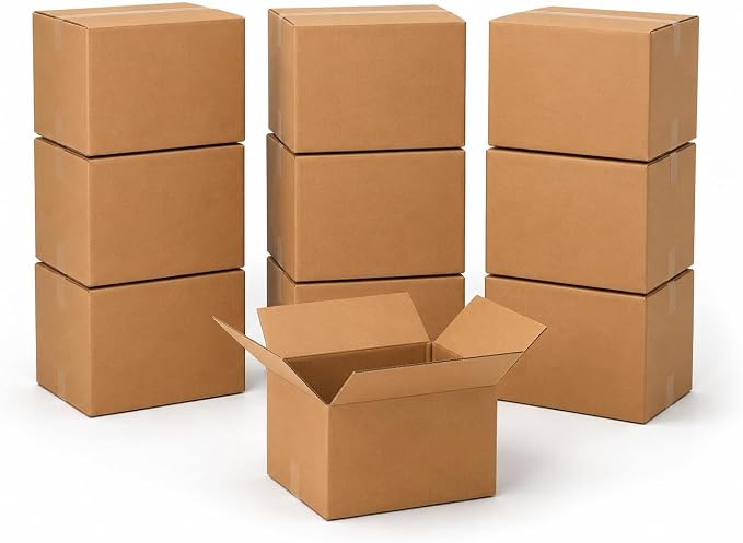 BOX USA Medium Moving Boxes 18"L x 14"W x 12"H 10-Pack - Corrugated Cardboard Box for Shipping, Mailing, Packing, Packaging and Storage