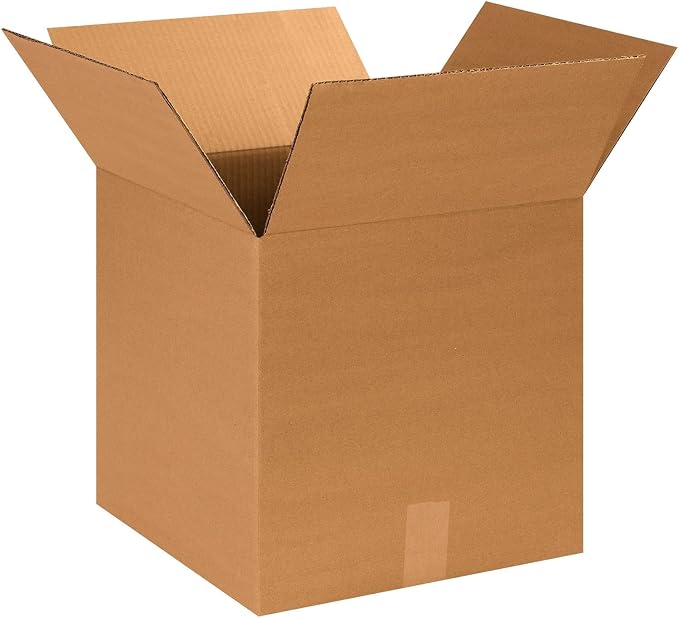 BOX USA Cube Shipping Boxes 14"L x 14"W x 14"H (25-Pack) - Medium Corrugated Cardboard Packaging Boxes for Shipping, Packing, Moving, and Storage at Home, Office, or Business