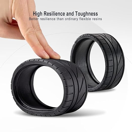 YOUSU Flexible Tough (Shore 80A) 3D Printer Resin, Soft Rubber/TPU Like 3D Printing Resin1, High Elongation 405nm Fast UV-Curing Photopolymer Resin for LCD Printer,Black 1000g