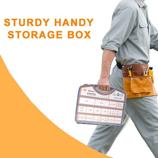 966PCS Nuts and Bolts kit– High-Strength M4 M5 M6 M8 Grade 8.8 Metric Bolts & Nuts Set with Organized Storage Case, 12-30mm
