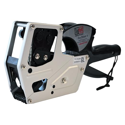 DayMark Metal Date Coder DM4 SpeedyMark 4, 2-Line Marking Gun Labeler, Layout D,Black