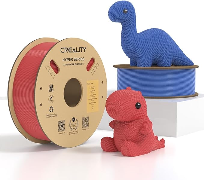 Official Creality Hyper PLA Filament Bundle, Up to 600mm/s High Speed 3D Printer Filament PLA, No-Tangling Stronger Toughness Fit Most 3D Printers
