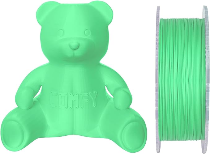 Certified Food Grade Matte Pastel PLA+ 3D Printer Filament - CARBON by Comfy Materials - Lab Tested FDA Compliant Food Safe, 1.75mm, 1kg, Accuracy: +/- 0.02 (Green)