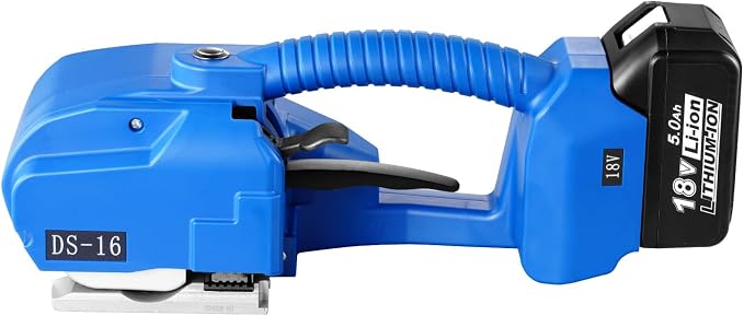 VEVOR Electric Strapping Machine, for 0.35"-0.63" PP PET Straps, Portable Electric Banding Tool with Digital Display, 2 x 5000mAh Battery Powered Automatic Strapping Tool for Packaging Box Pallet