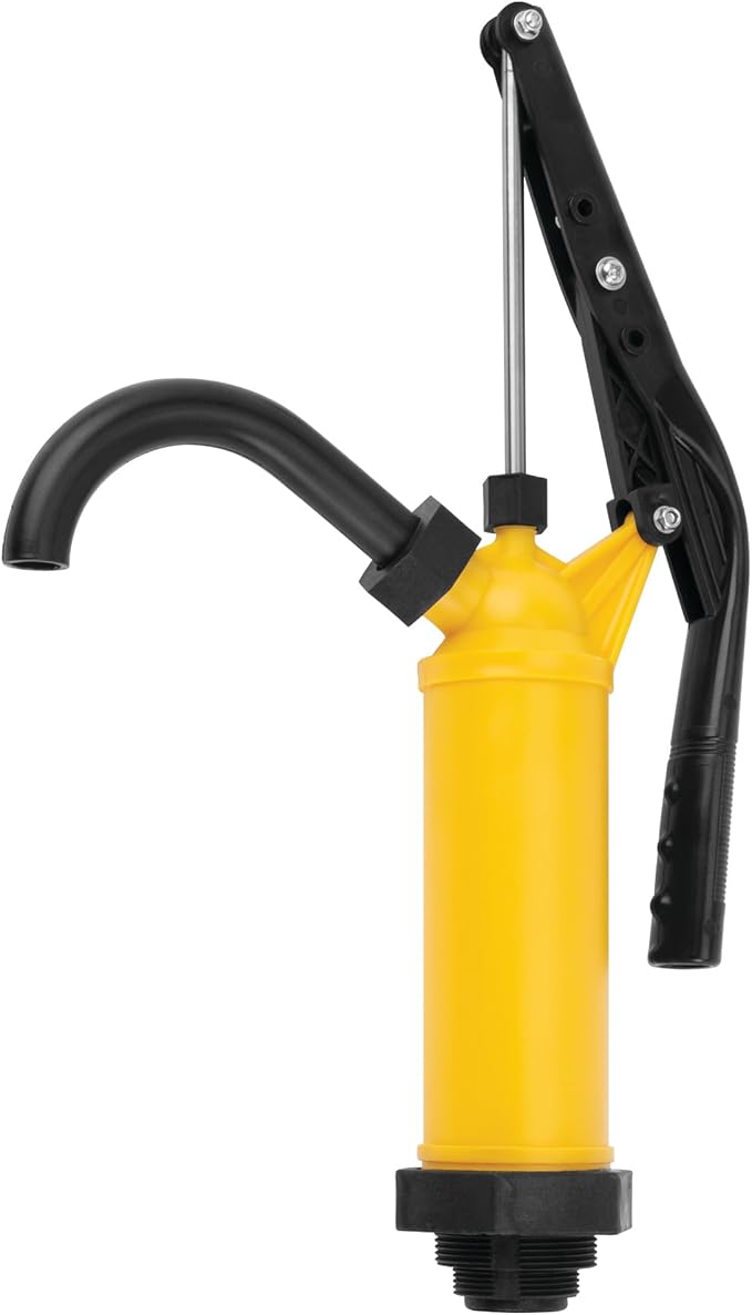 Performance Tool W54269 Yellow General Purpose Lever Action Barrel Drum Pump - Fits 15 to 55 Gallon Drums
