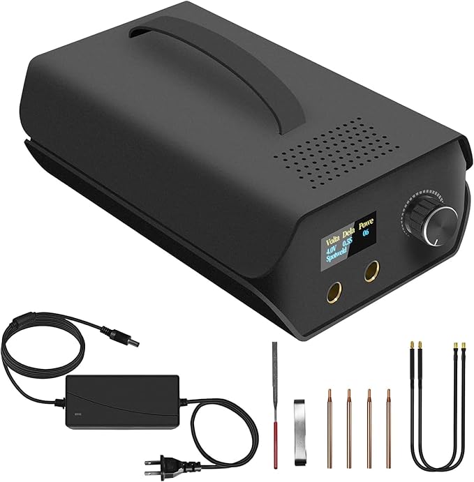 Battery Spot Welder, Farad Capacitor Portable Mini Welder Spot 3000F with LCD Screen, 120 Levels Adjustable Spot Welding Machine 18650 Battery Energy Storage, Nickel Strip Support 0.1-0.3mm