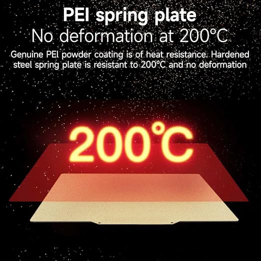 HzdaDeve PEI Sheet 230X230mm Flexible Spring Steel Build Plate Double Sided Textured Bed for Anycubic Kobra 2/Kobra 2 Neo/Kobra 2 Pro/Kobra Neo/Kobra/Kobra/Artillery Genius 3D Printer (Gold)