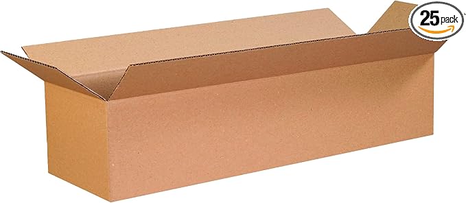 AVIDITI 26x6x6 Long Corrugated Boxes, Long, 26L x 6W x 6H, Pack of 25 | Shipping, Packaging, Moving, Storage Box for Home or Business, Strong Wholesale Bulk Boxes
