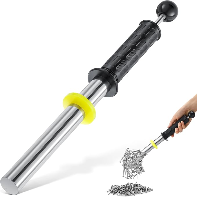 Magnetic Pickup Tool, Magnet Wand with Release Handle, Magnetic Chip Collector for Pickup Nails, Screws and Metal Cuttings & Shavings