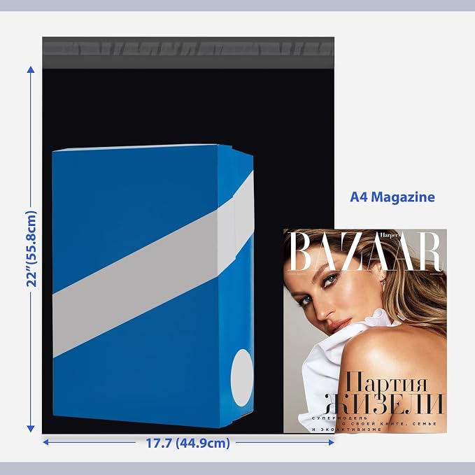 Fuxury Poly Mailers 17.7 X 22" 50 Pcs,Large Shipping Bags for Clothes,Black | Tear-resistant Shipping Envelopes,Durable Self Seal Mailing Bag,Waterpoof Large Polymailers For Business,Boutique & Online