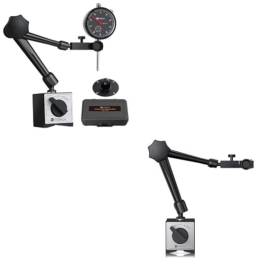 Neoteck 1" Dial Indicator Set + 176lbs/80kg Magnetic Base Stand