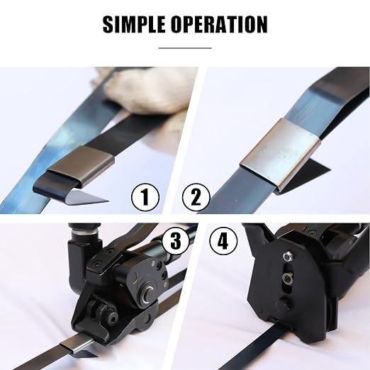 Heavy Duty Banding Strapping Tensioner Manual Packaging Tools Windlass for 1"-1 1/4" Width Metal Steel Strapping Coil