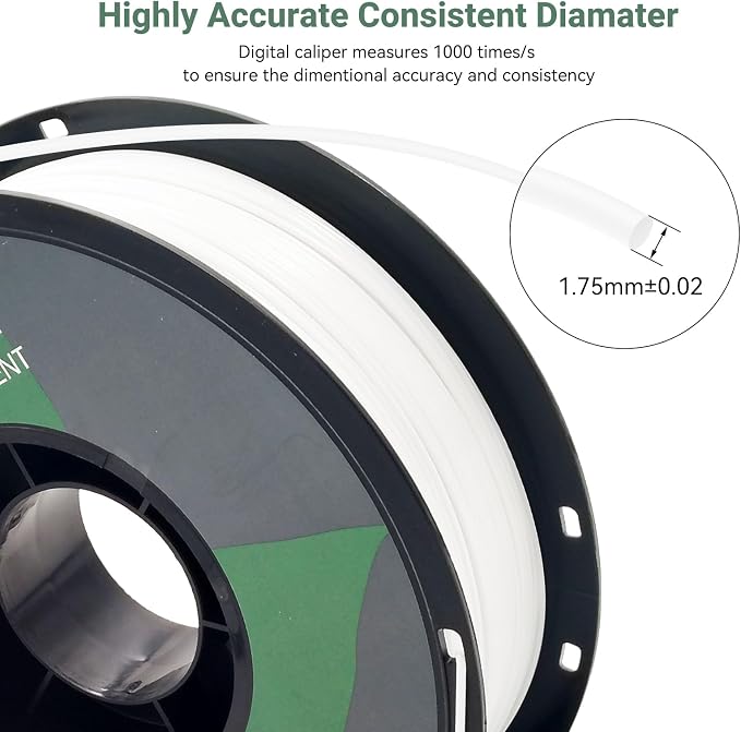 12Rolls PETG Filament Bundle,Dimensional Accuracy +/- 0.03 mm, 1.75 mm Fit for Most 3D Printers,Black+White+Grey+Red+Green+Blue+Yellow+Purple+Orange+Transparent+Coffee+Klein Blue