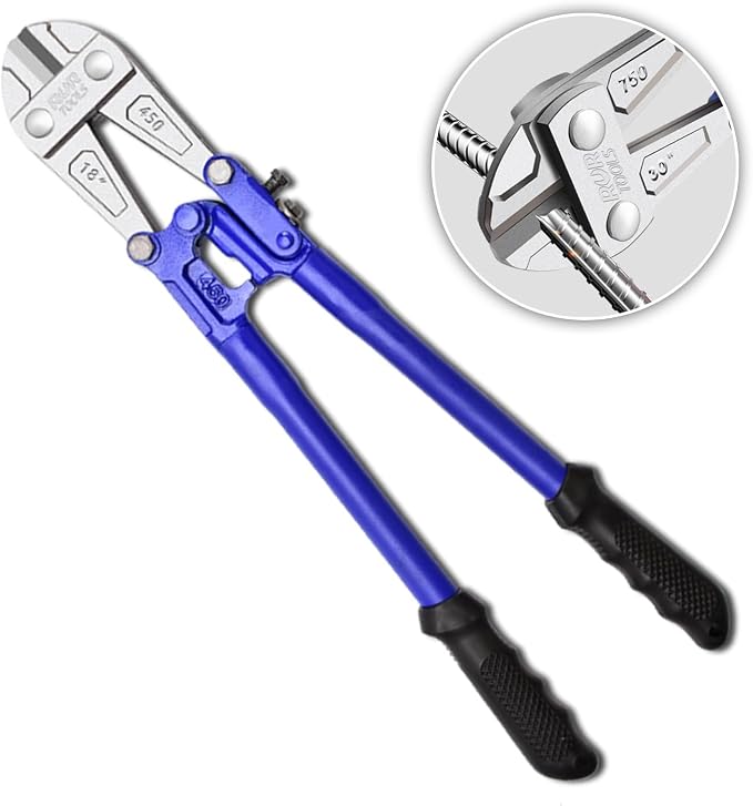 ZrgGea Bolt Cutter 18 Inch | Heavy Duty Wire Cutters | Industrial-Grade Heavy-Duty Bolt Cutters, Forged from T8 Alloy Steel, Hardness HRC62, Knives for Cutting Rebar, Screws, Fences and Padlocks